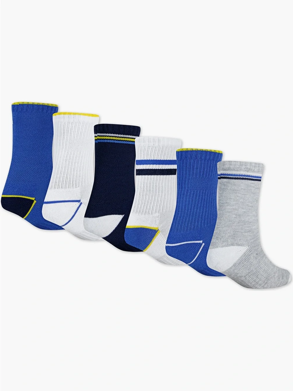Nike Boys' 6-Pack  Crew Socks SZ-5-7  New